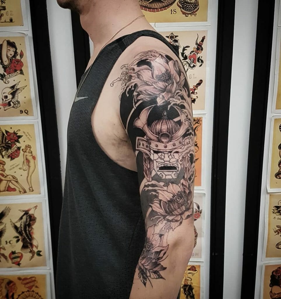 samurai mask tattoo