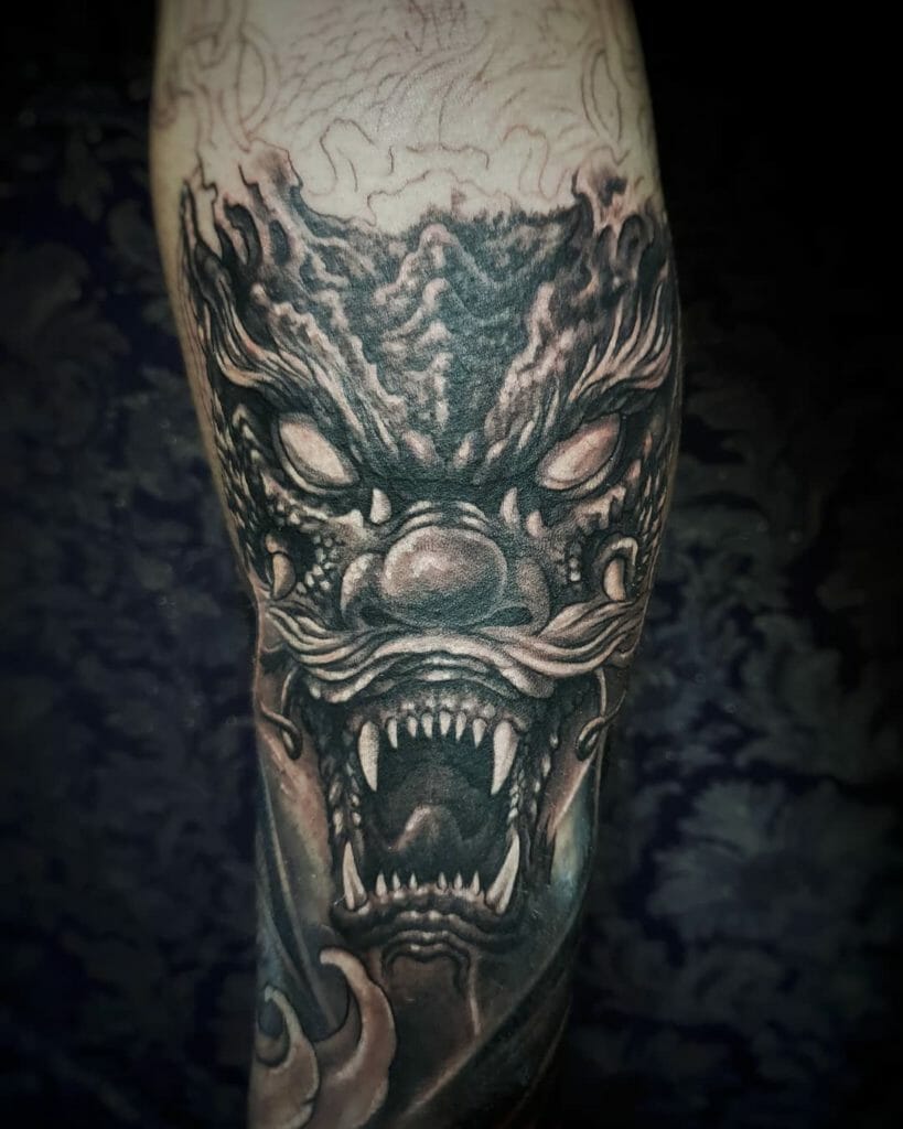 samurai mask tattoo