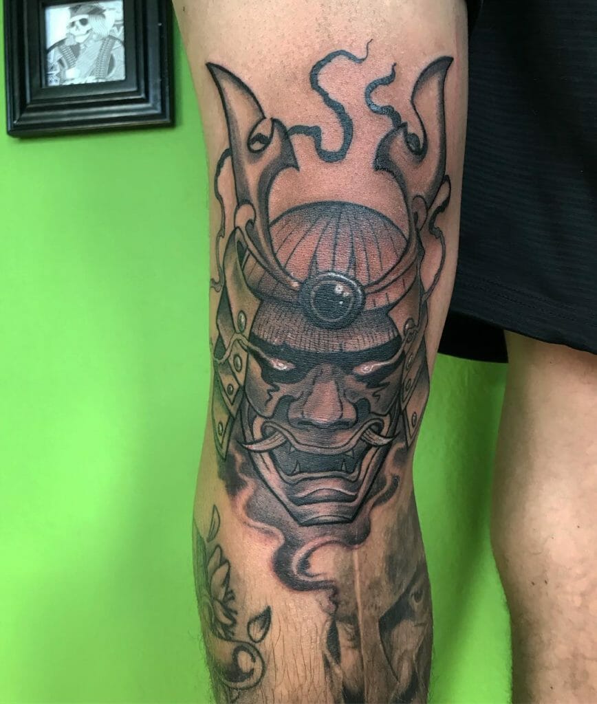 samurai mask tattoo