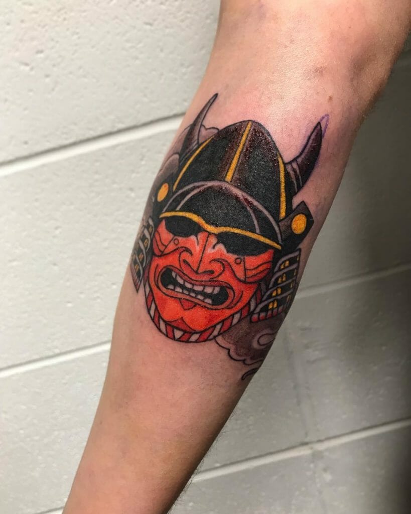 samurai mask tattoo