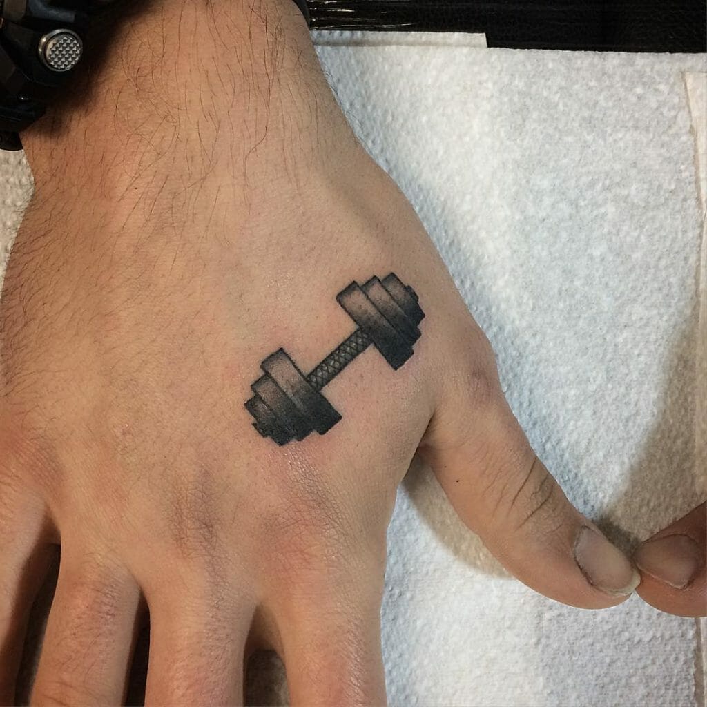 dumbbell tattoo