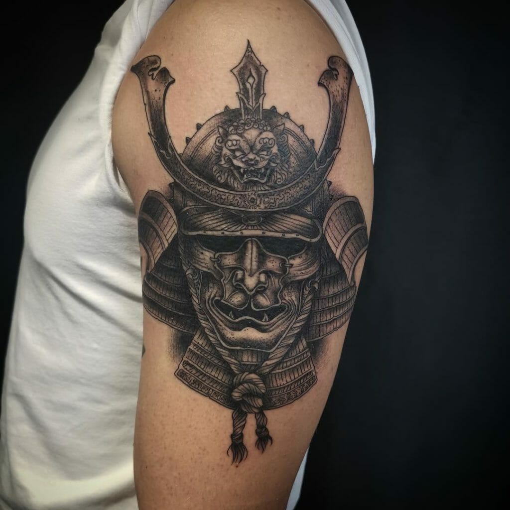 samurai mask tattoo