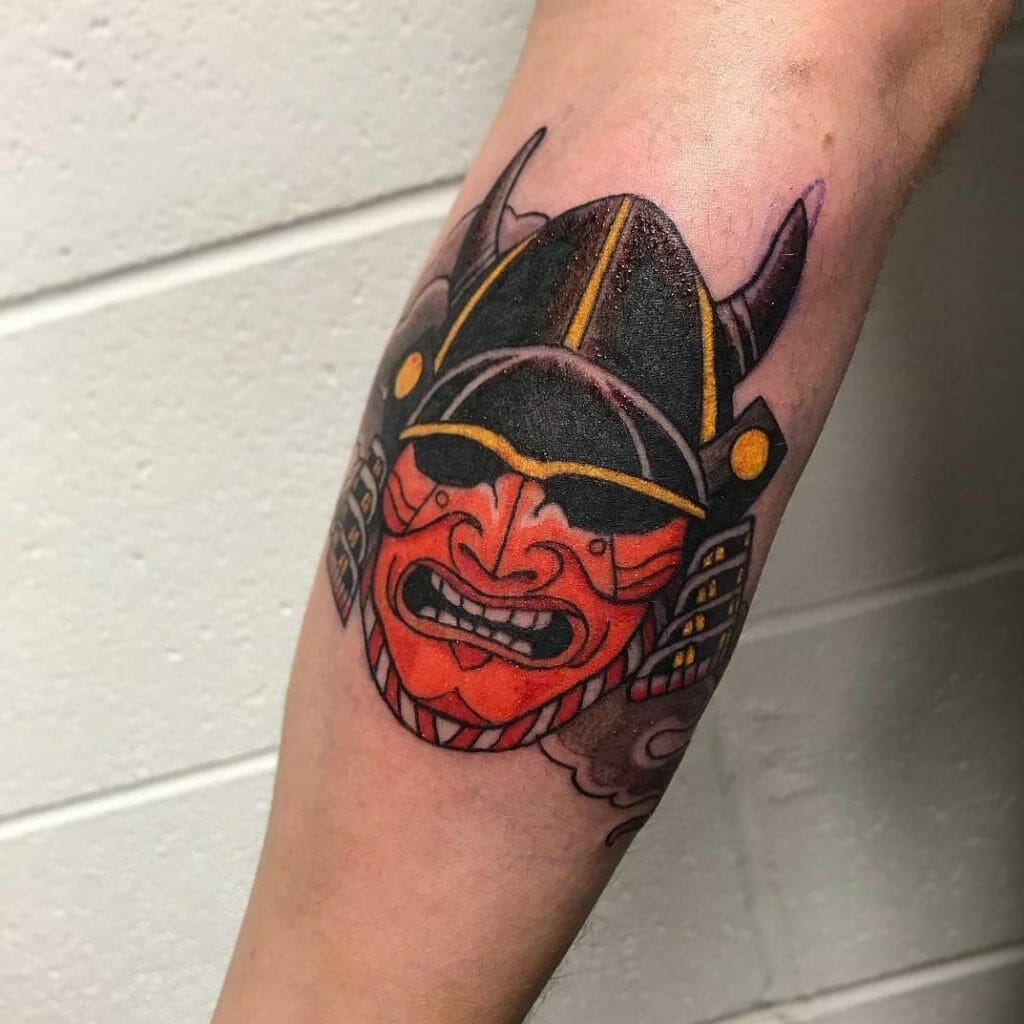 samurai mask tattoo