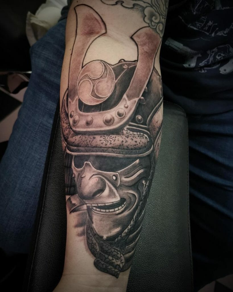 samurai mask tattoo