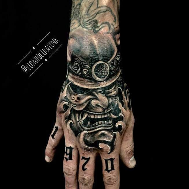 samurai mask tattoo