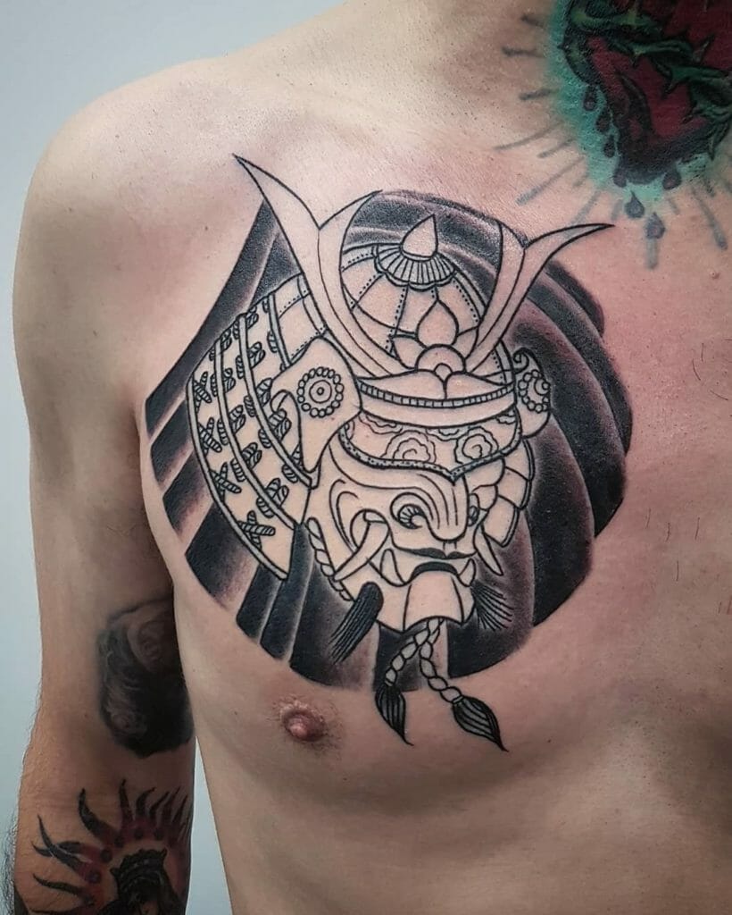 samurai mask tattoo