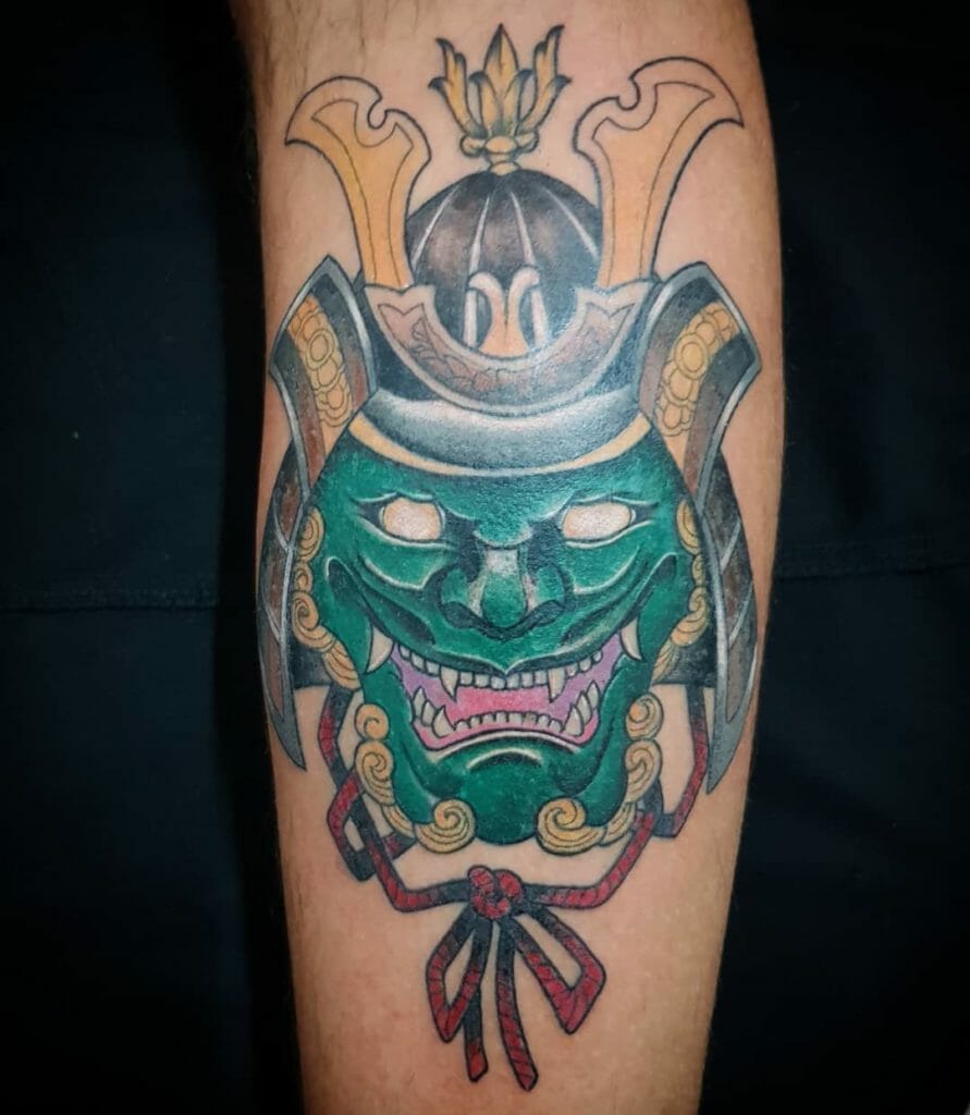 samurai mask tattoo