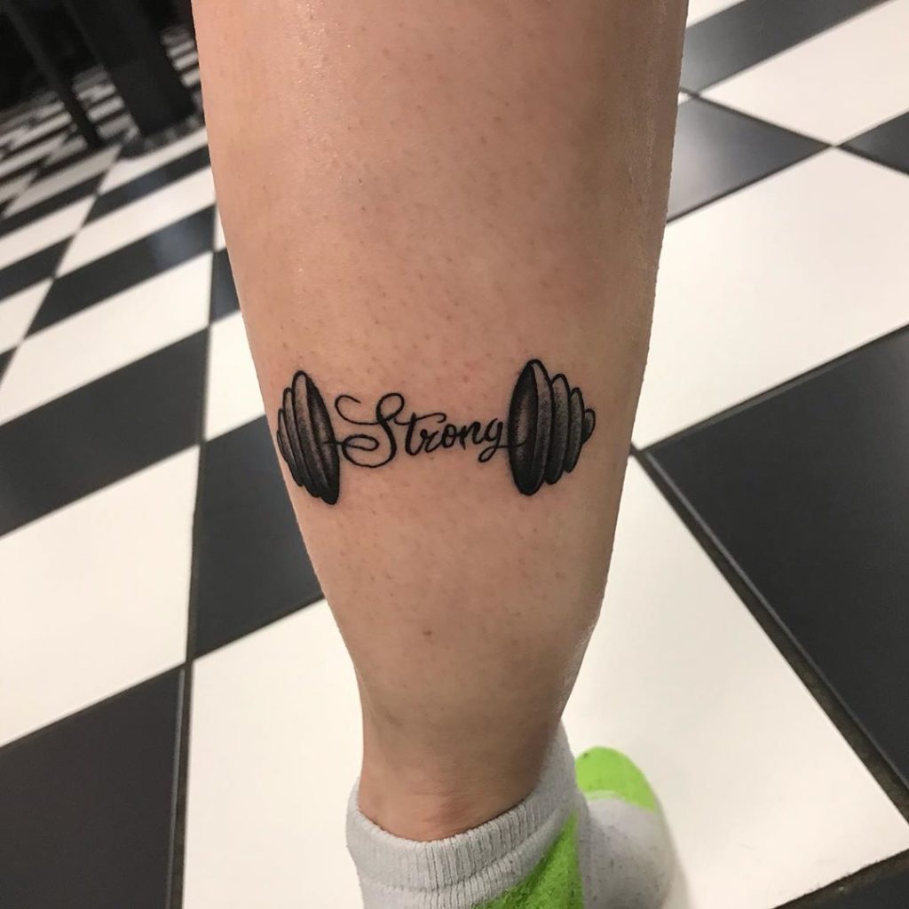 dumbbell tattoo