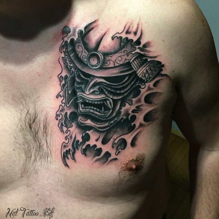 samurai mask tattoo