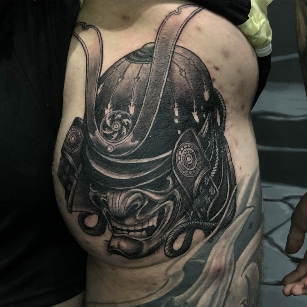 samurai mask tattoo