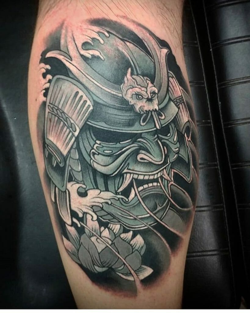 samurai mask tattoo