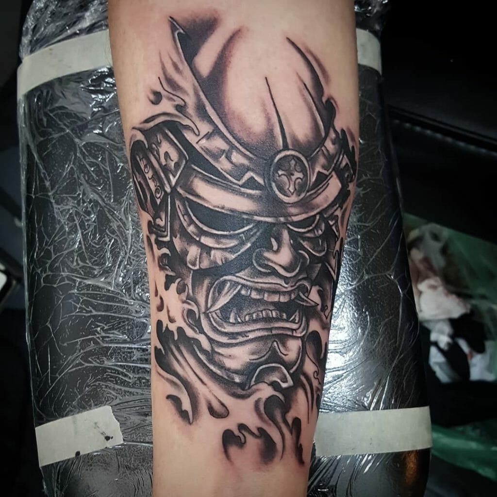 samurai mask tattoo