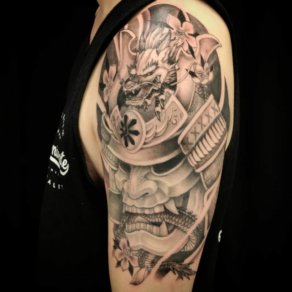 samurai mask tattoo