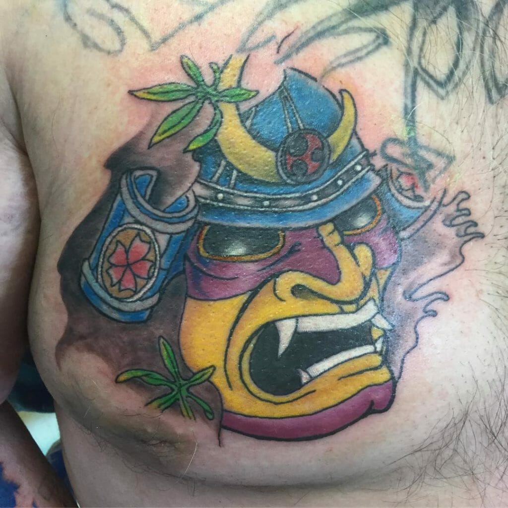 samurai mask tattoo