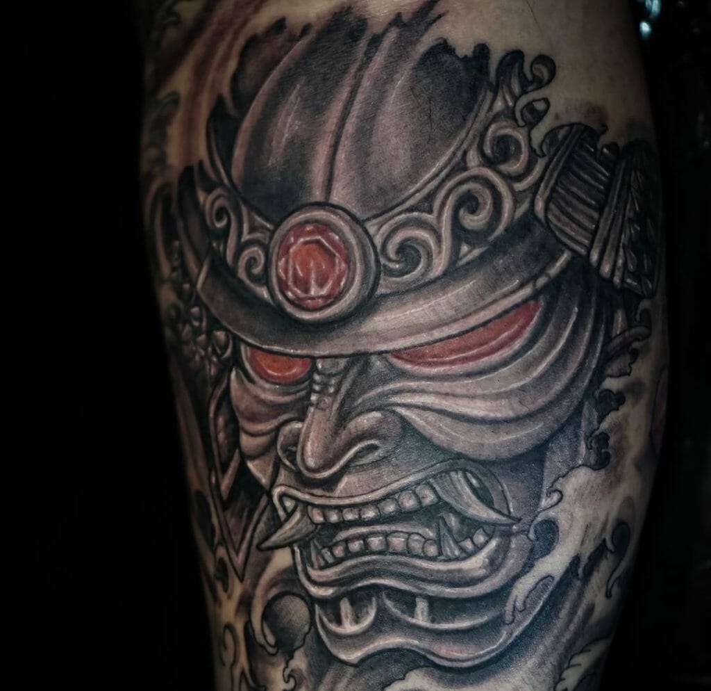 samurai mask tattoo