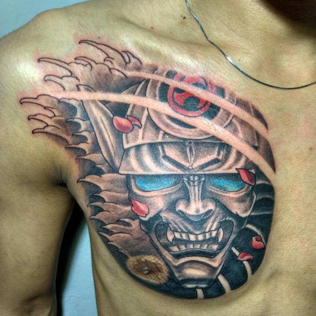 samurai mask tattoo