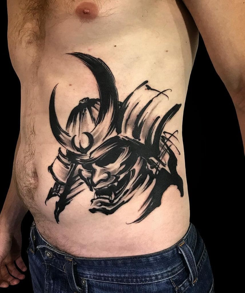 samurai mask tattoo