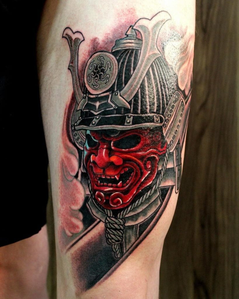 samurai mask tattoo