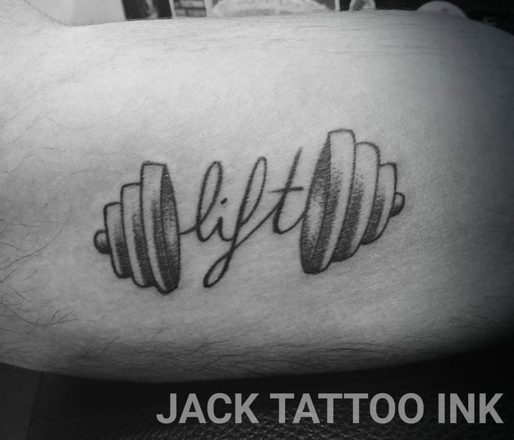 dumbbell tattoo