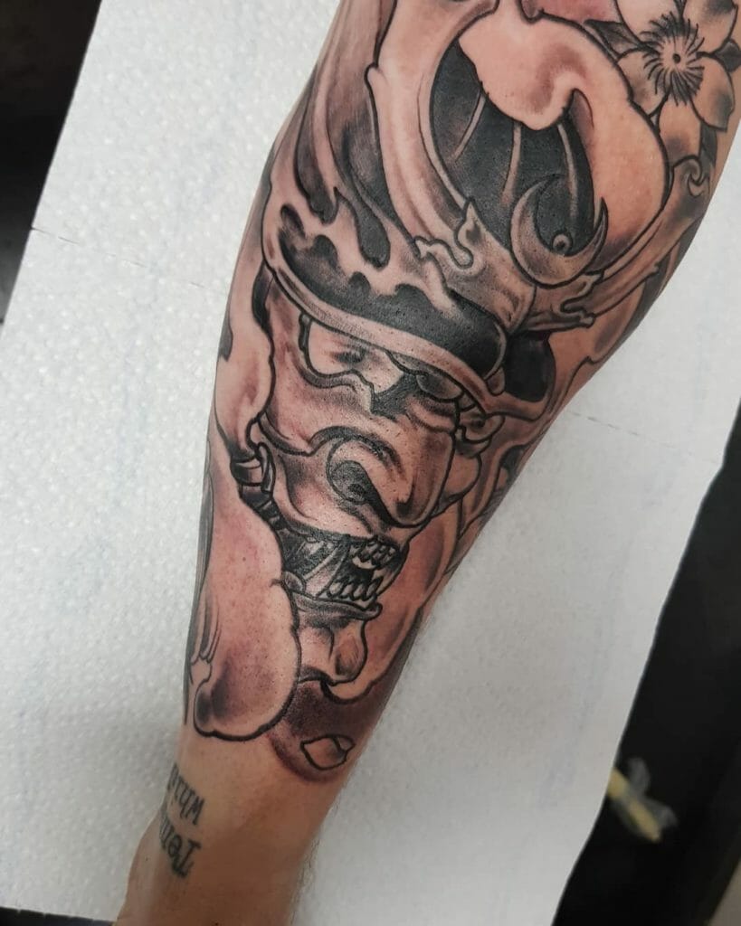 samurai mask tattoo