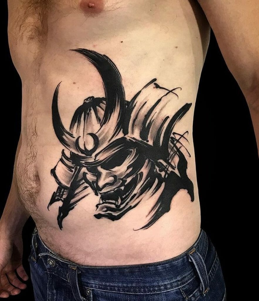 samurai mask tattoo