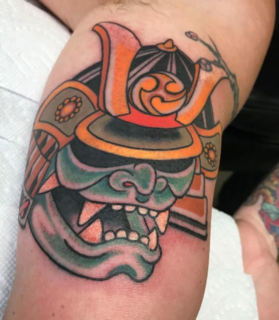 samurai mask tattoo