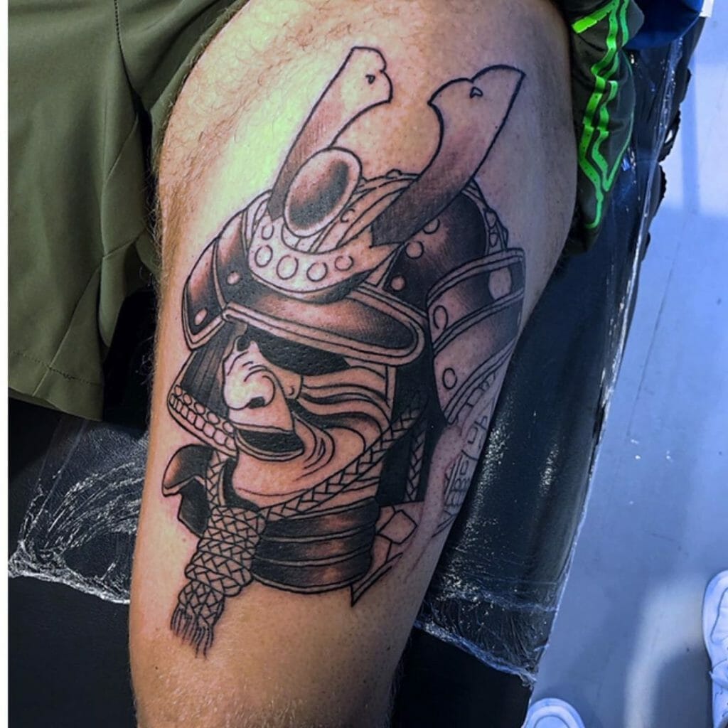 samurai mask tattoo