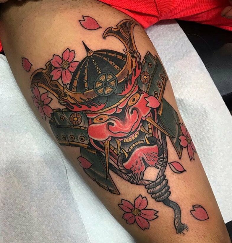 samurai mask tattoo