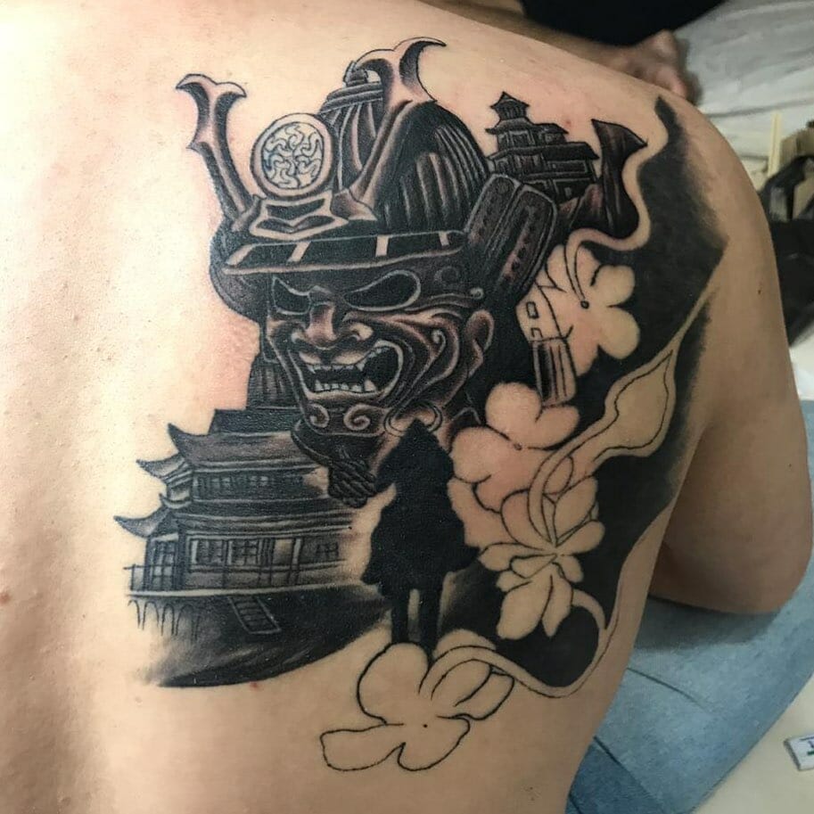 samurai mask tattoo