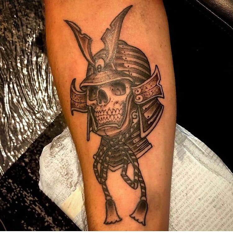 samurai mask tattoo