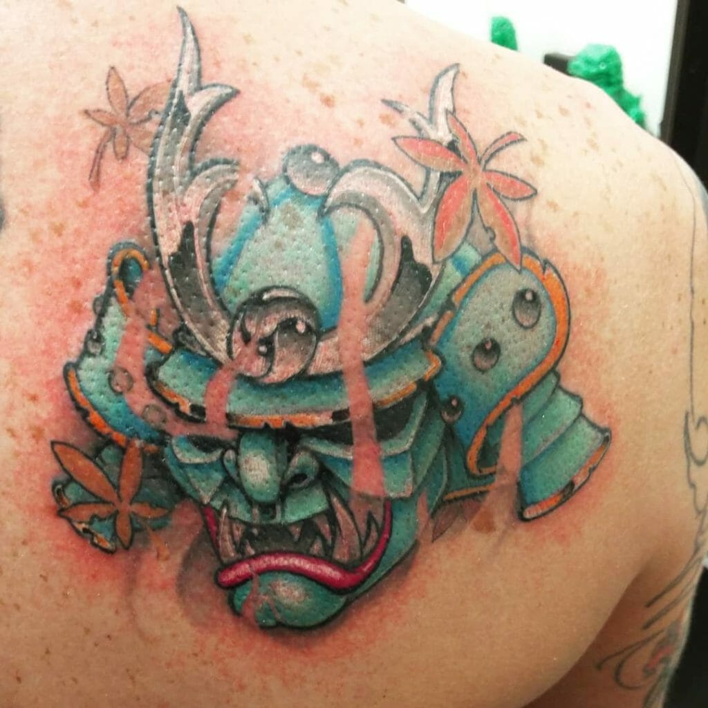 samurai mask tattoo