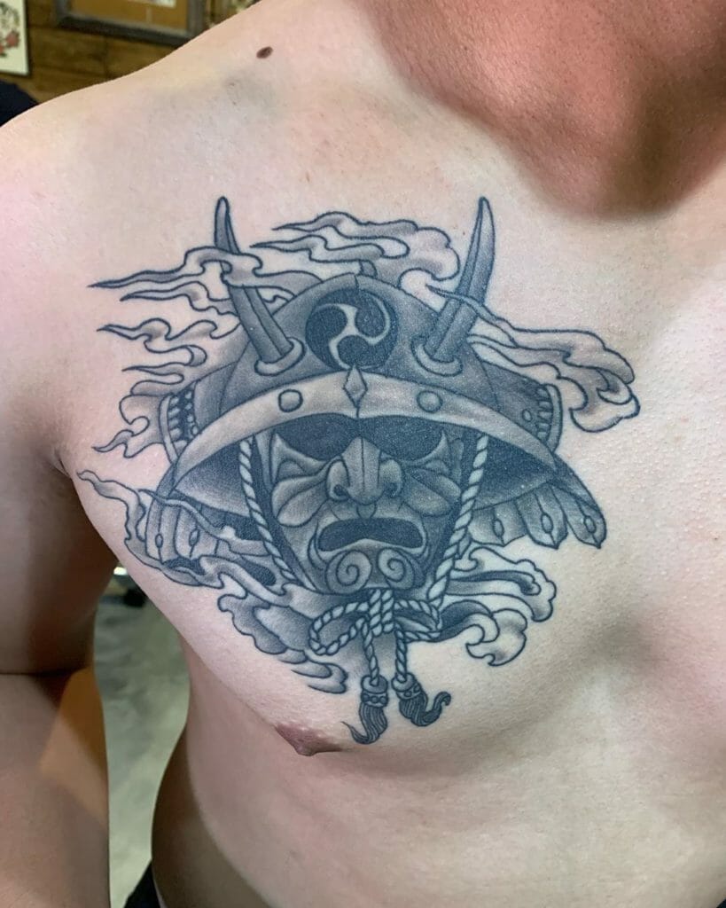 samurai mask tattoo