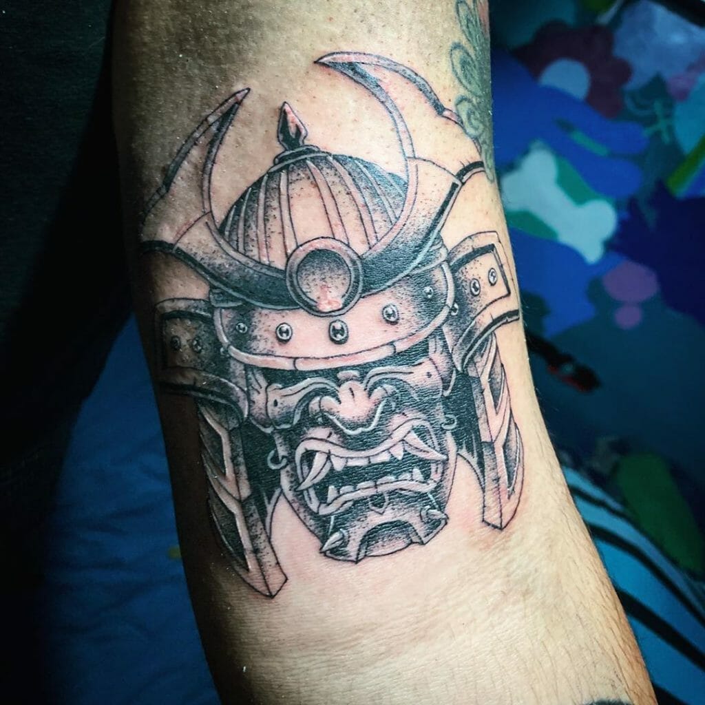 samurai mask tattoo