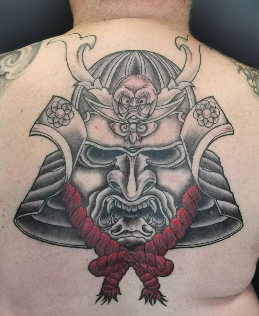 samurai mask tattoo