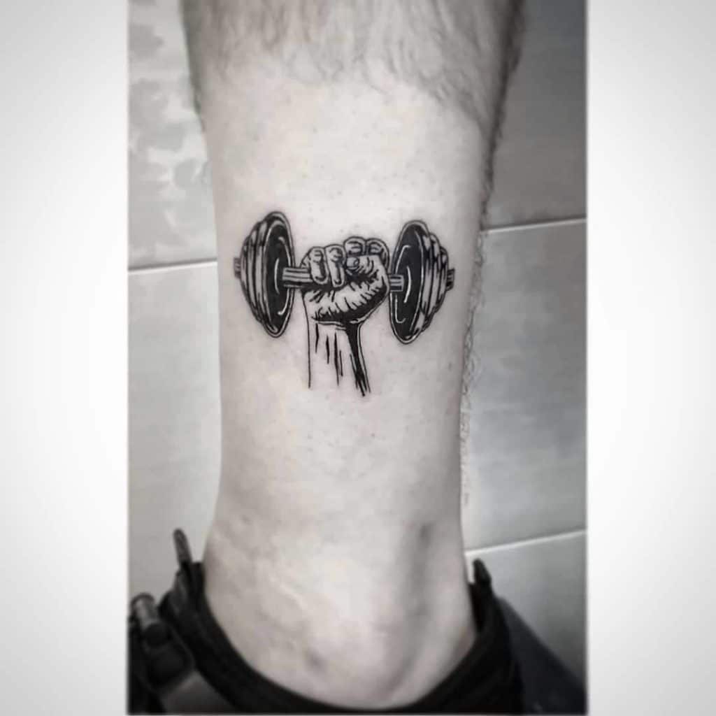 dumbbell tattoo