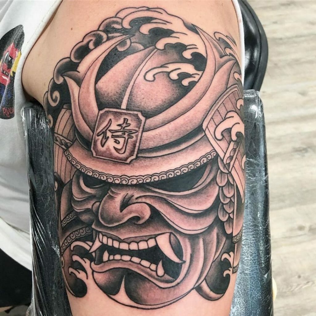 samurai mask tattoo