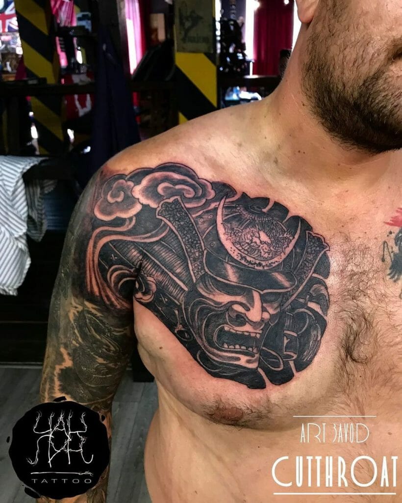 samurai mask tattoo