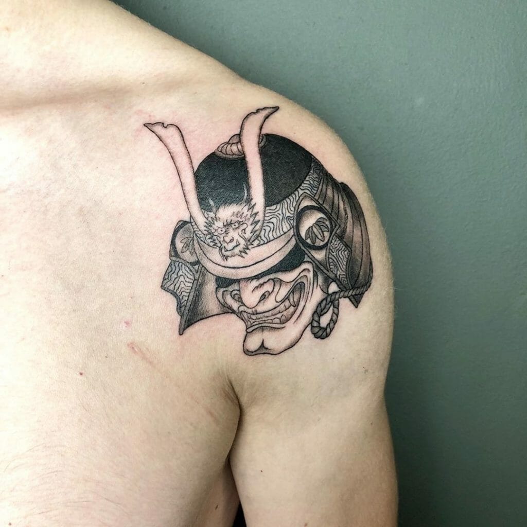 samurai mask tattoo