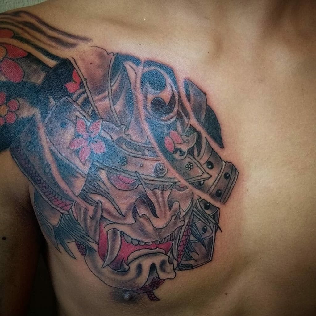 samurai mask tattoo