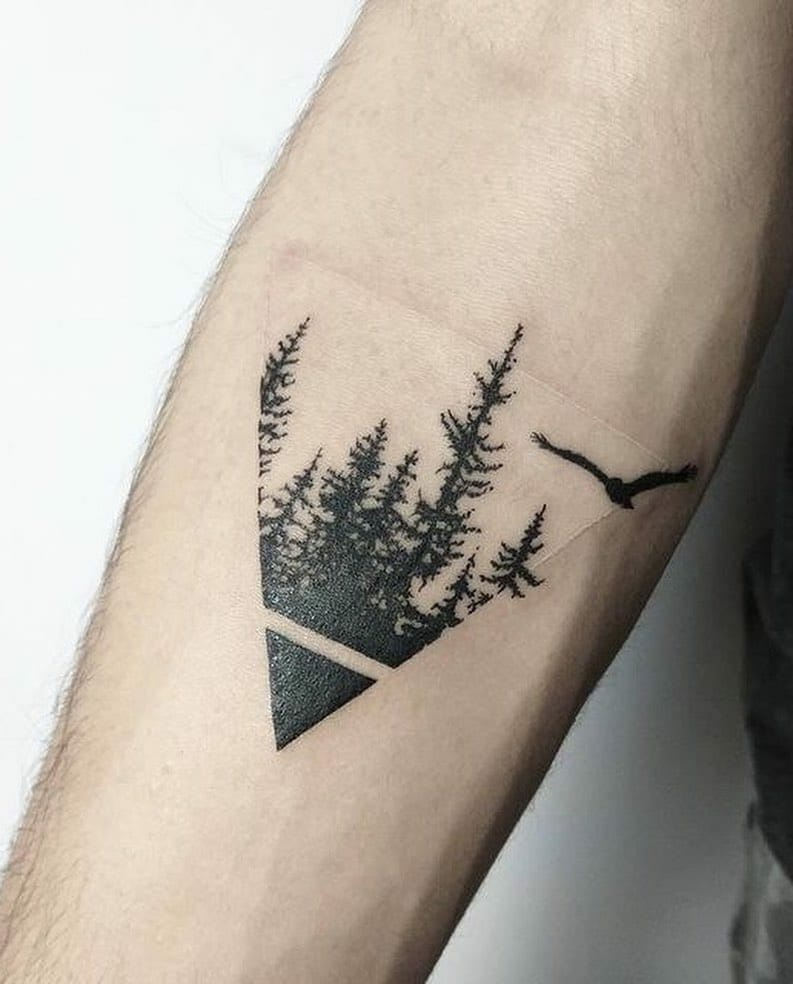 pine tree tattoo