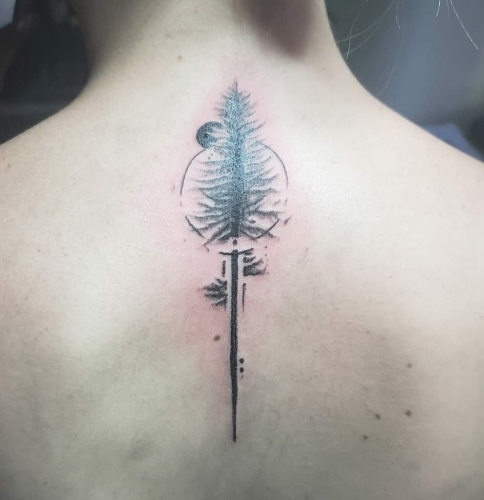 pine tree tattoo