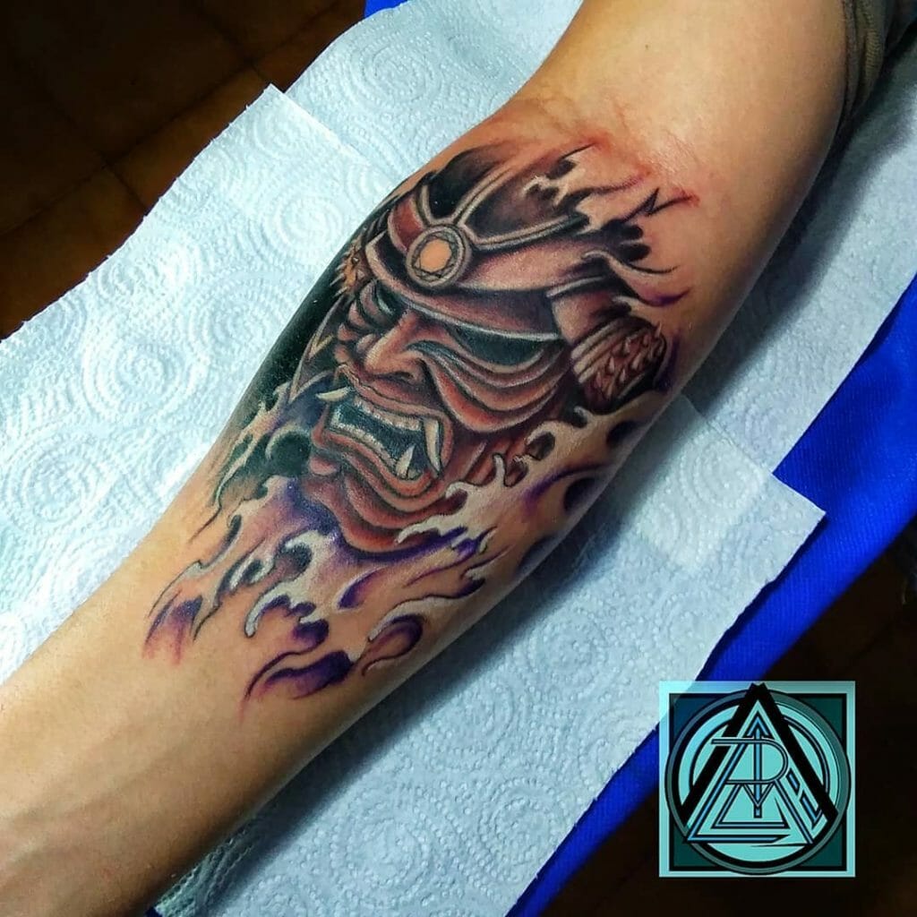 samurai mask tattoo