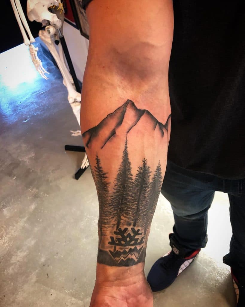 pine tree tattoo