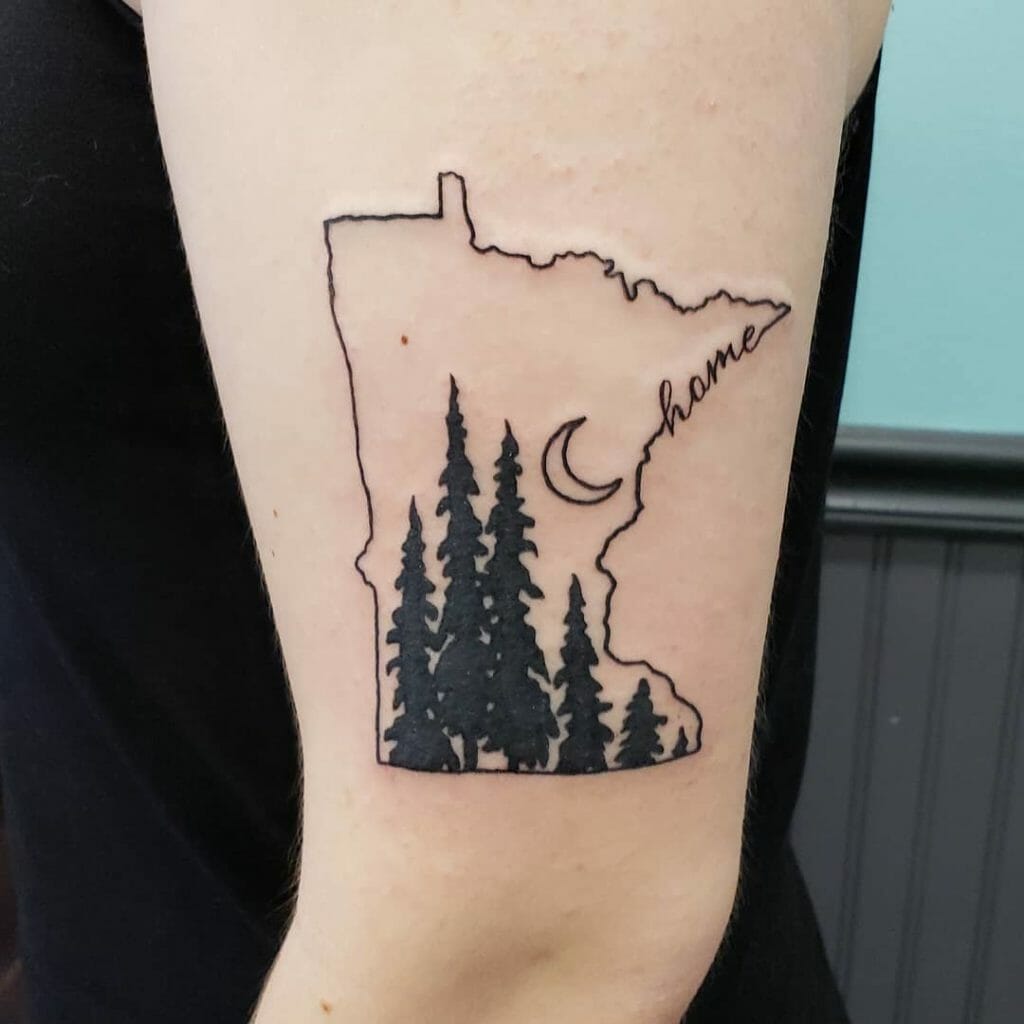 pine tree tattoo