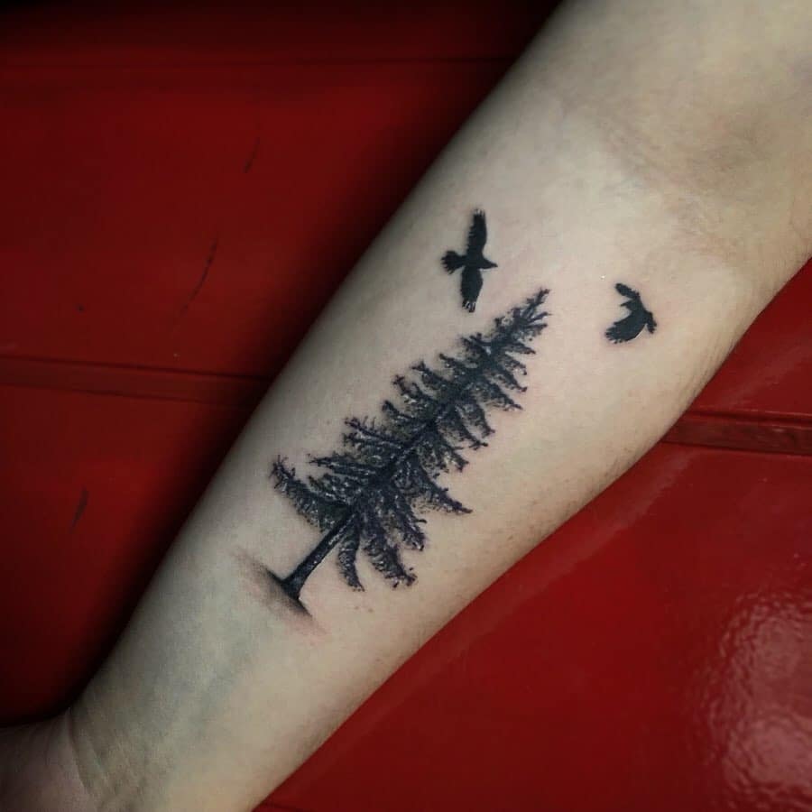 pine tree tattoo