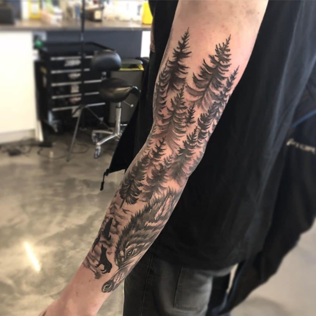 pine tree tattoo