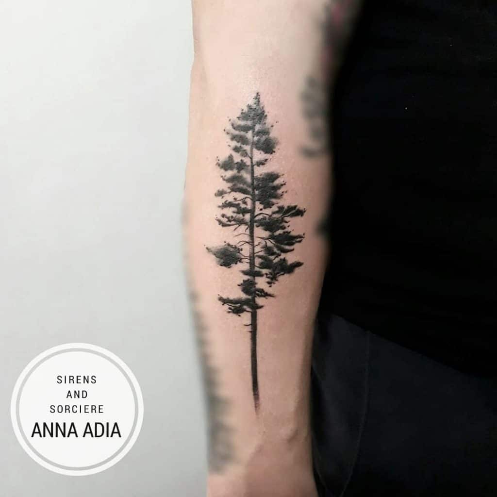 pine tree tattoo