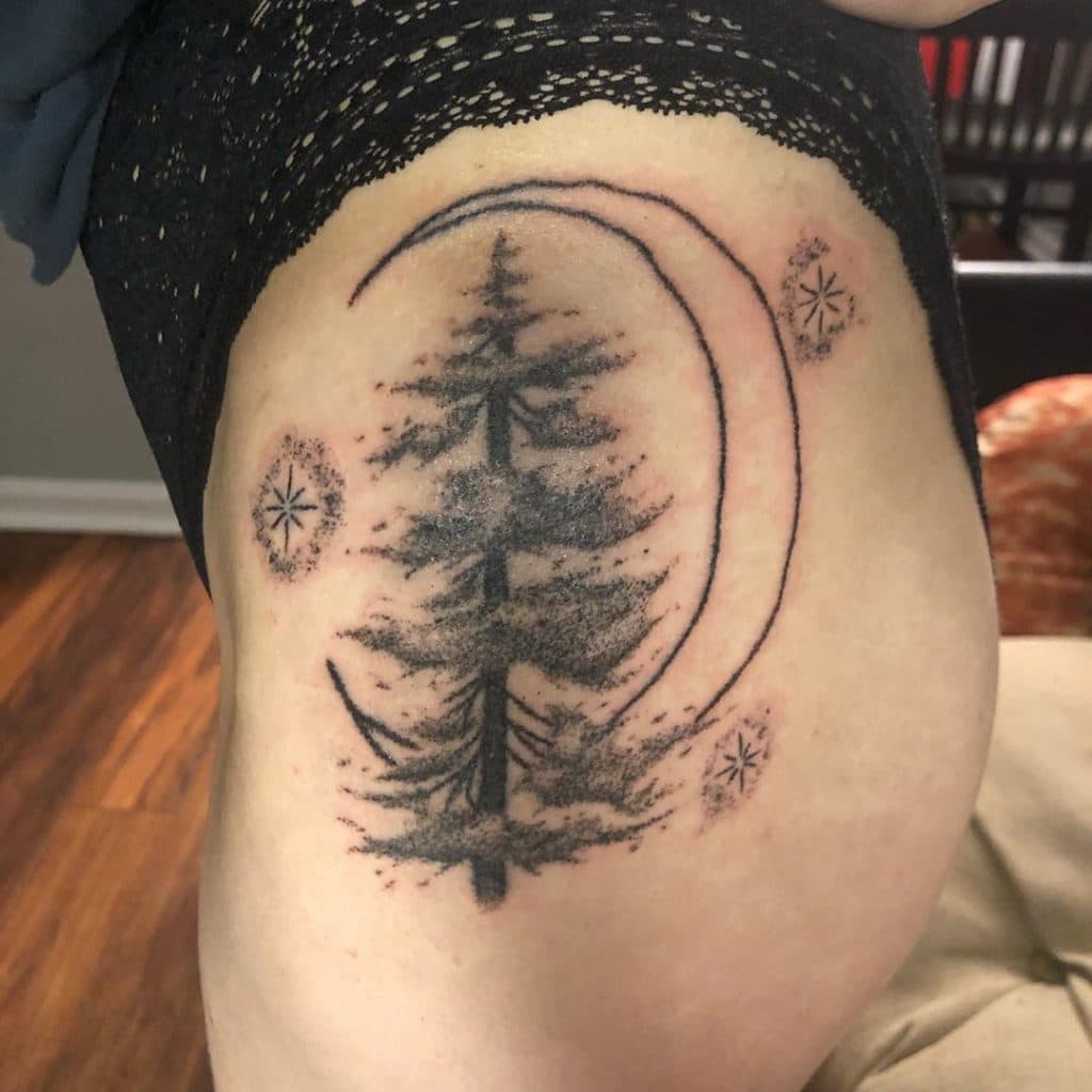 pine tree tattoo