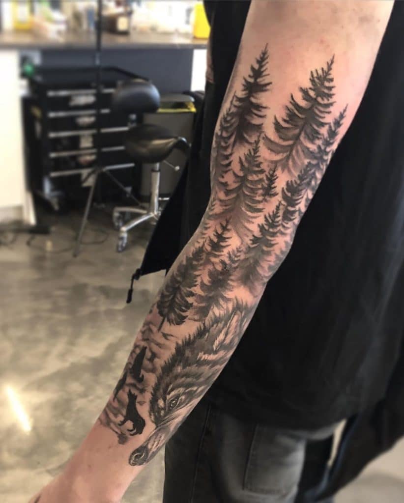 pine tree tattoo