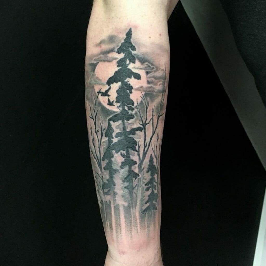 pine tree tattoo